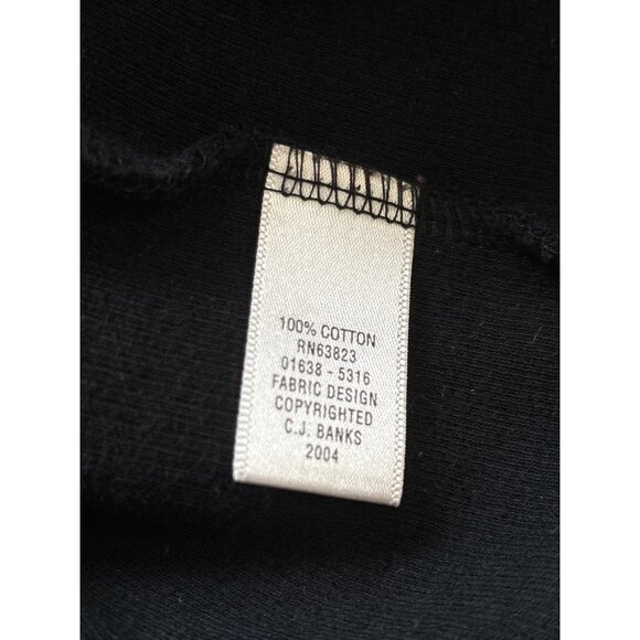 Vintage C J Banks Sweater Vest Womens Large Black Christmas Santa Tree 2000s - Picture 7 of 7